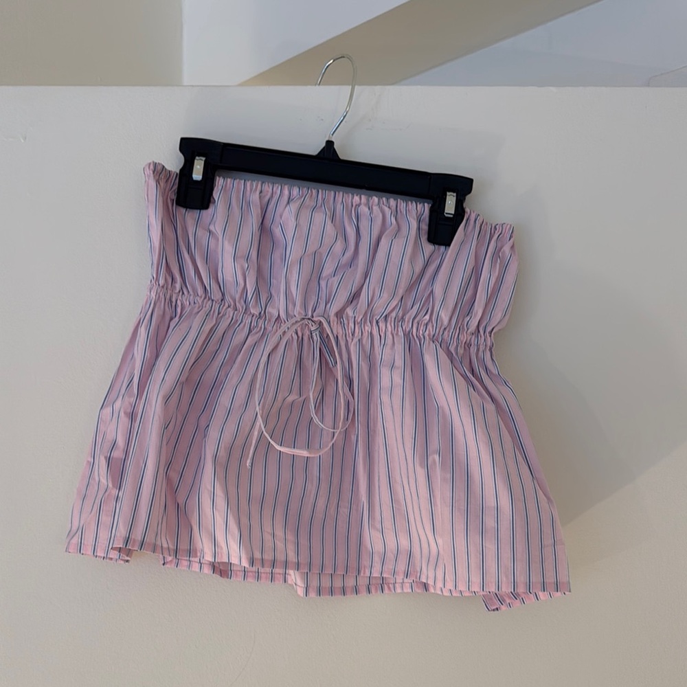 Lovers and Friends Pink and Blue Striped Tube Top